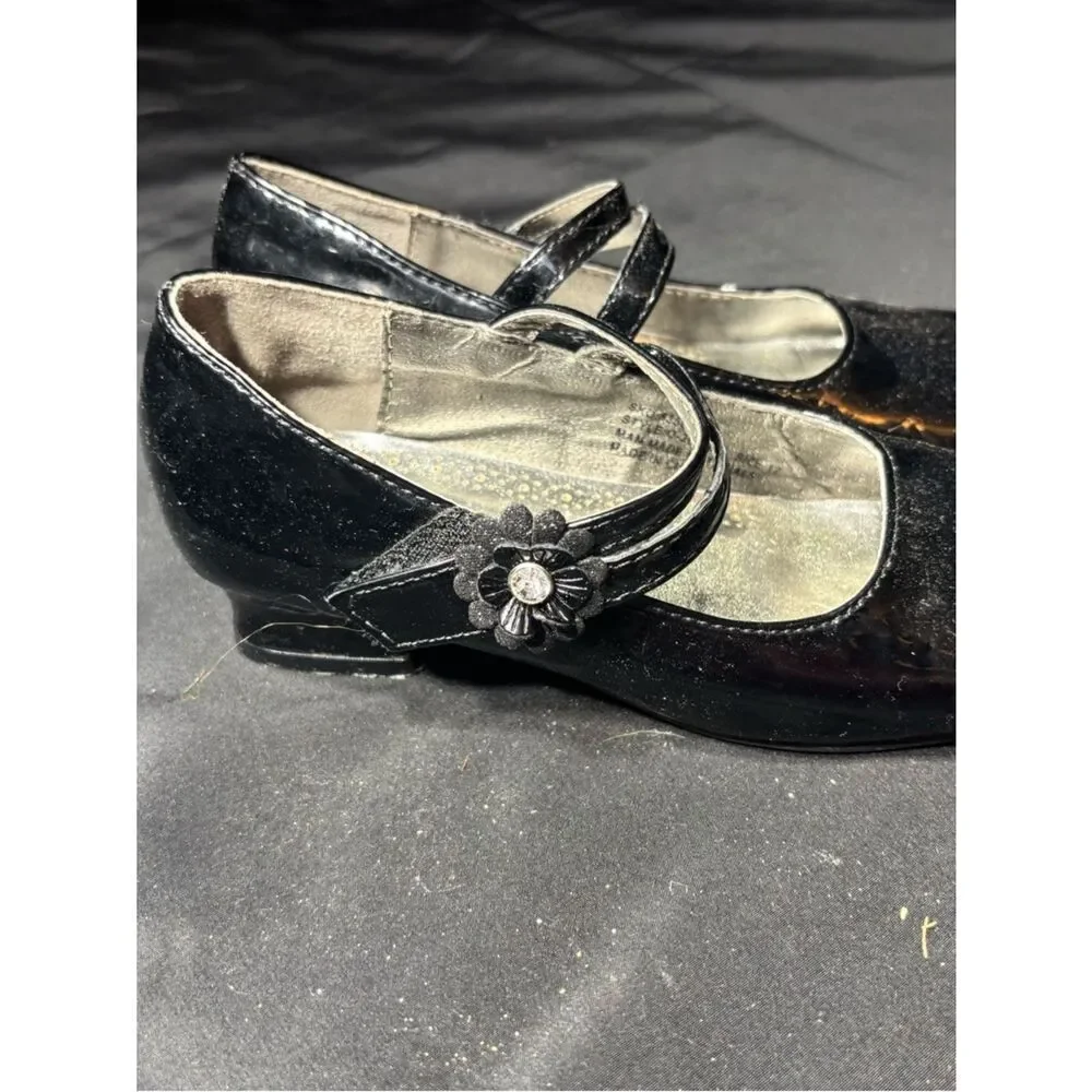 Josmo Girls Black Patent Mary Jane Shoes EPC Size 12